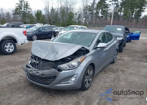 2014 Hyundai Elantra Limited from USA, damaged, VIN KMHDH4AE3EU074374